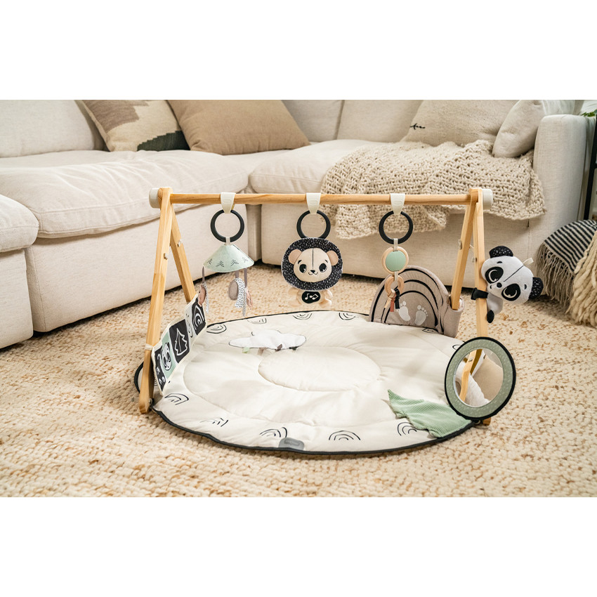 Tapis d'éveil Luxe Gymini avec arche en bois Black&White 