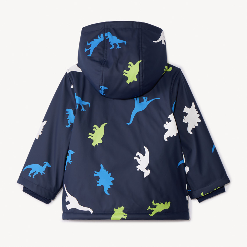 Parka gomme à couleur changeante imprimé dinos pour bébé garçon 