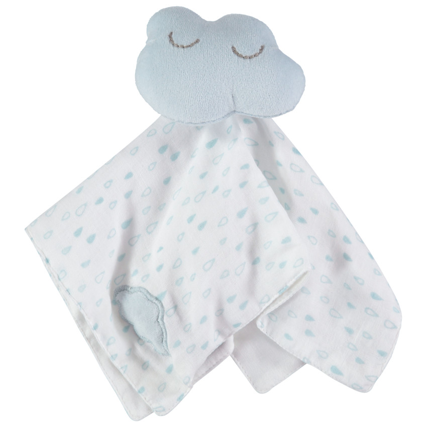 Doudou nuage à gouttes imprimées Main Doudou nuage à gouttes imprimées
