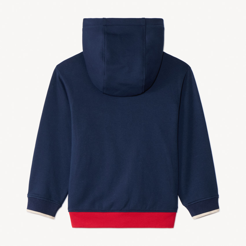 Gilet manches longues effet colorblock avec capuche pour garçon  