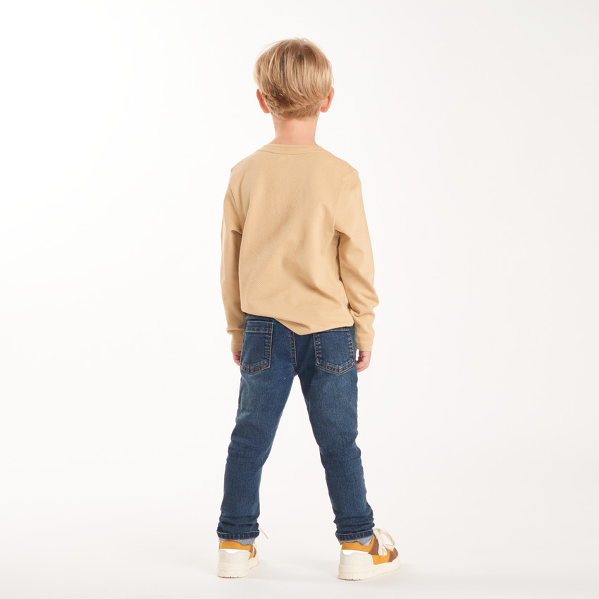 Jean slim en denim avec coutures contrastées pour garçon 
