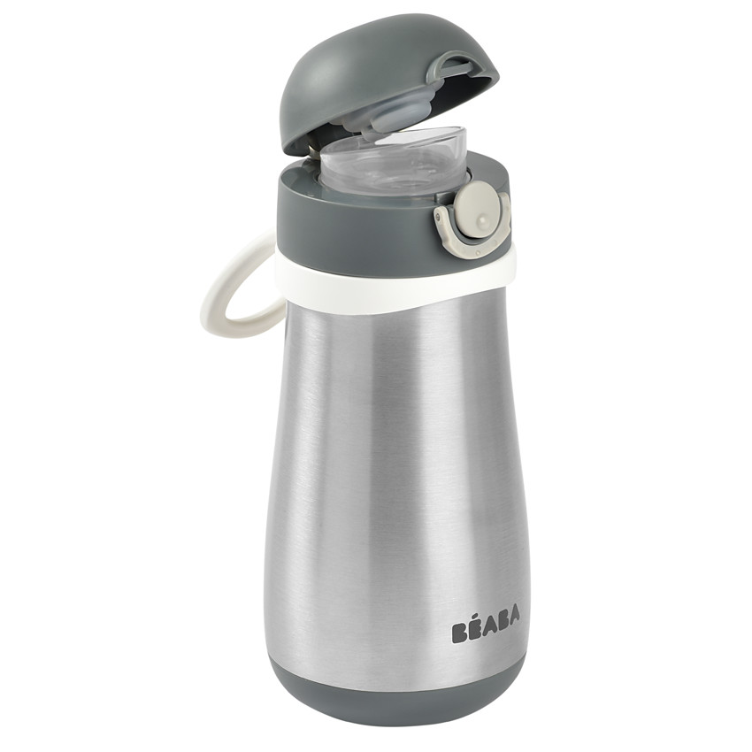 Gourde en inox + anse 350 ml - Gris minéral 
