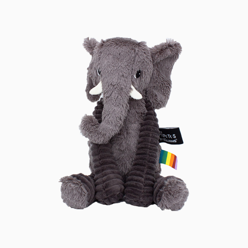 Peluche Ptipotos - L'éléphant gris Main Peluche Ptipotos - L'éléphant gris