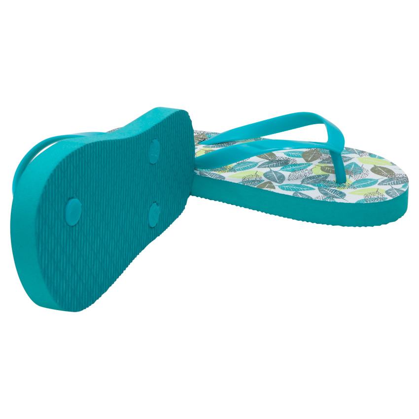 Tongs avec imprimé feuilles et bride unie du 28 au 35 
