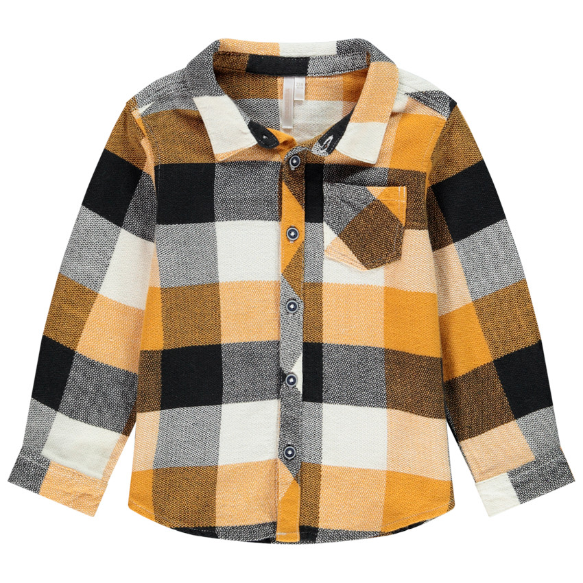 Chemise manches longues à carreaux pour enfant garçon 