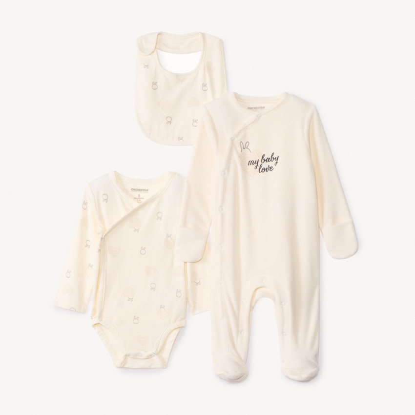 Set naissance 3 pièces &#34;My baby love&#34; pour bébé