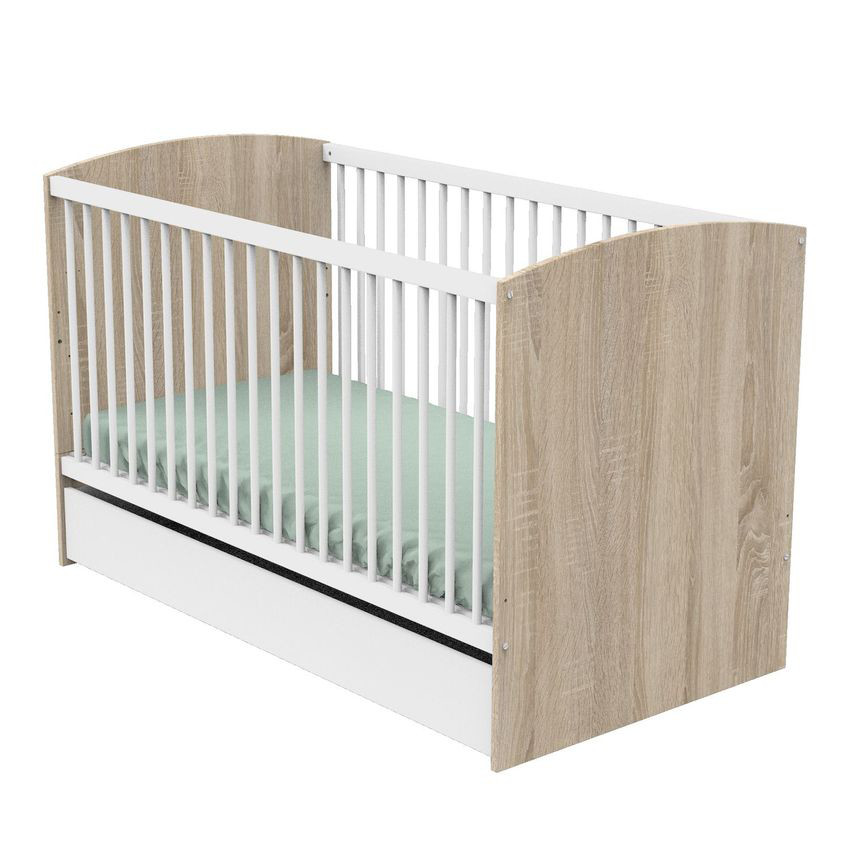 Tiroir de lit access bois blanc 140 x 70 cm 