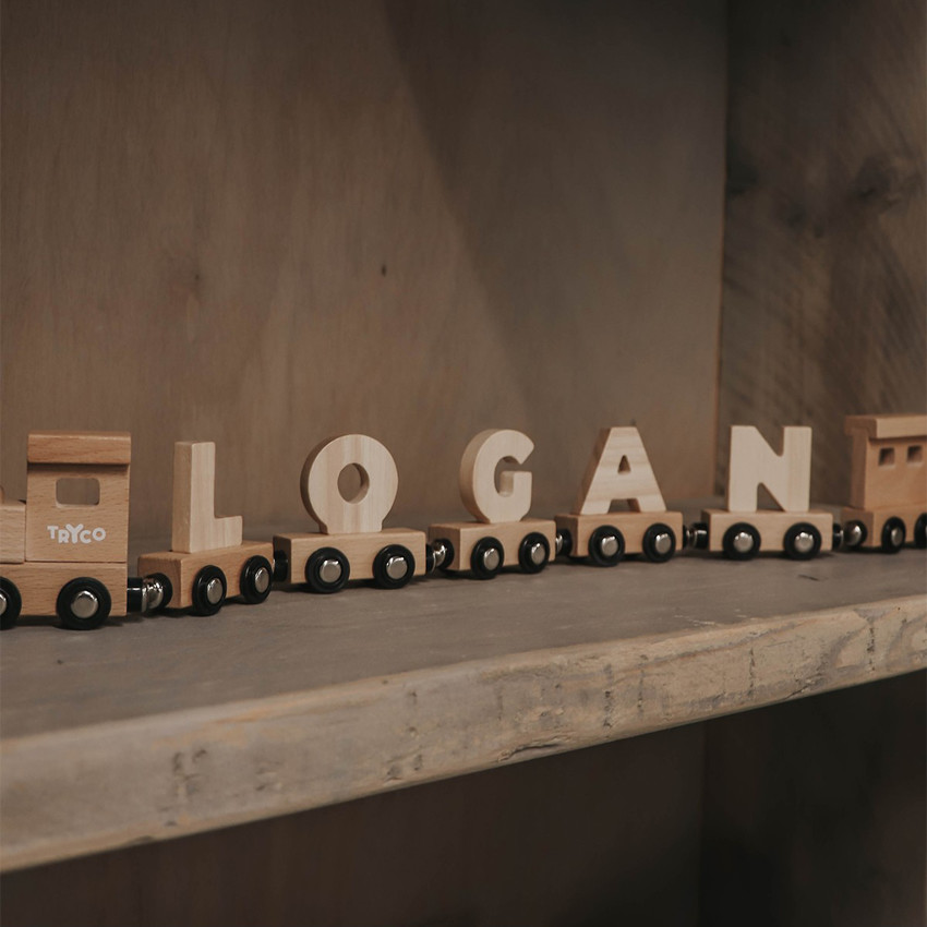 Lettre "X" en bois pour train 