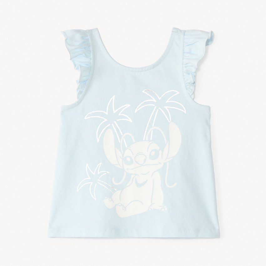 Débardeur bretelles volantées print Angel Disney pour fille 
