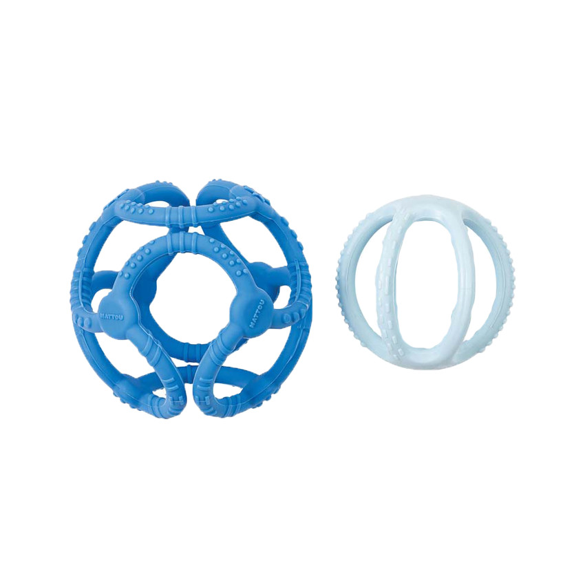 Lot de 2 balles en silicone - Bleu Main Lot de 2 balles en silicone - Bleu