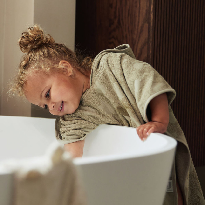 Poncho de bain éponge en jacquard Miffy olive green 