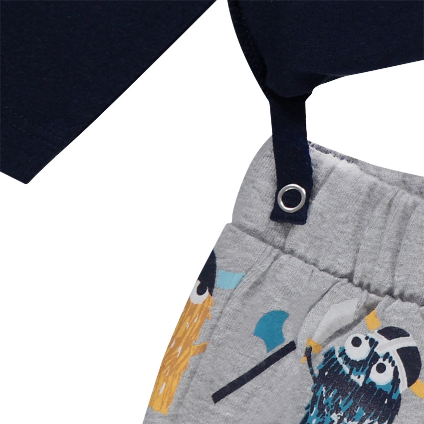 Pyjama en jersey avec vikings printés 