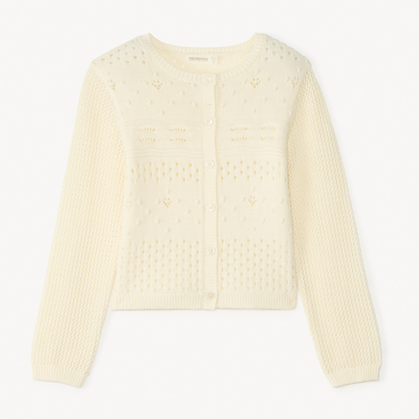 Gilet en tricot fantaisie pour fille