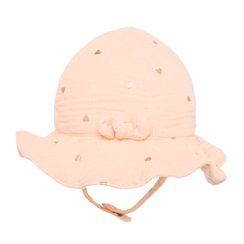 Bob imprimé cœurs avec nœud pour bébé fille