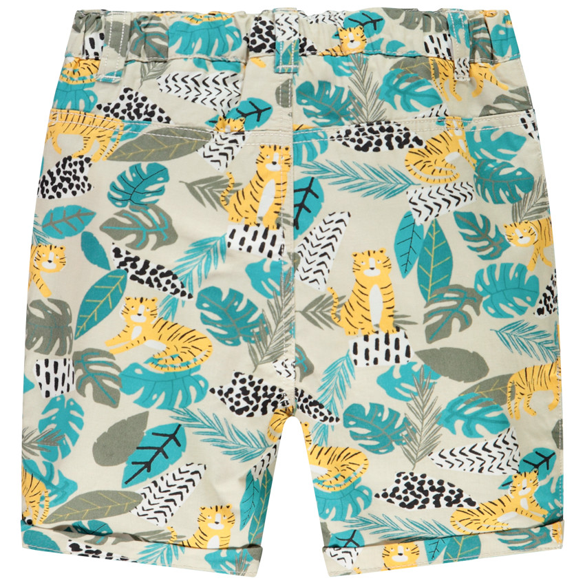 Bermuda en coton imprimé jungle pour bébé garçon 