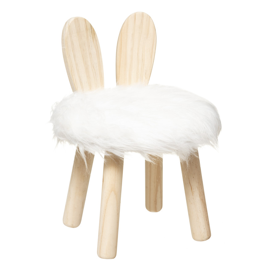 Tabouret en bois - Lapin 