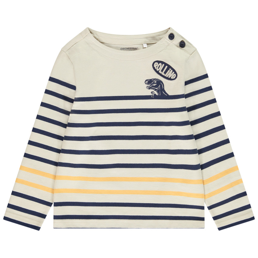 Marinière en jersey print dino pour garçon 