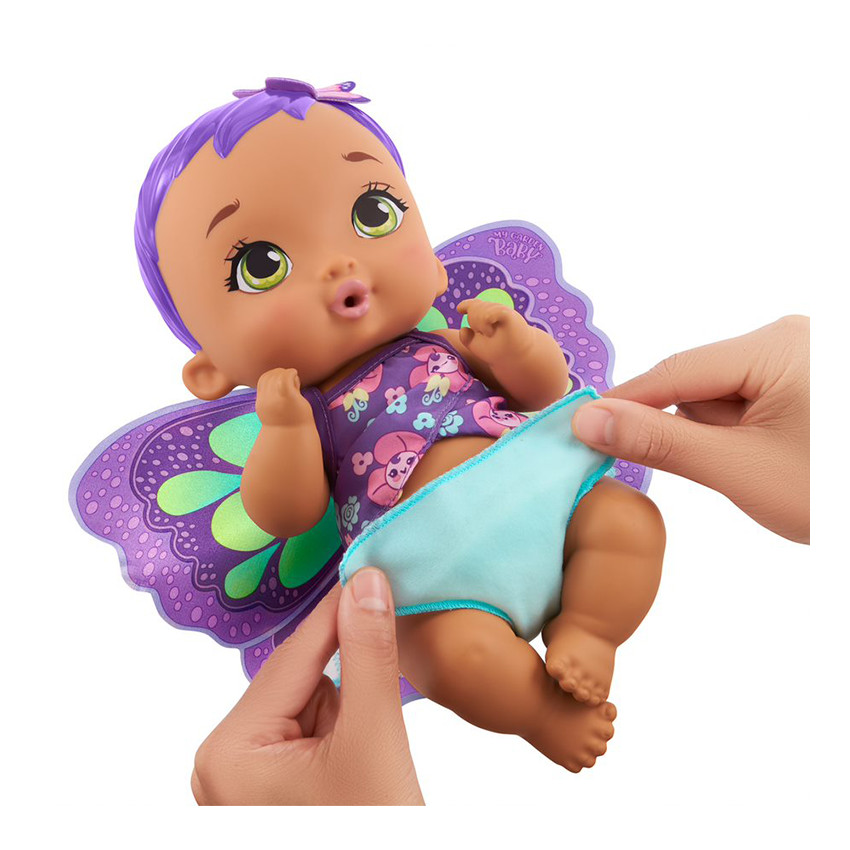 Papillon Violet Boit et Fait Pipi 