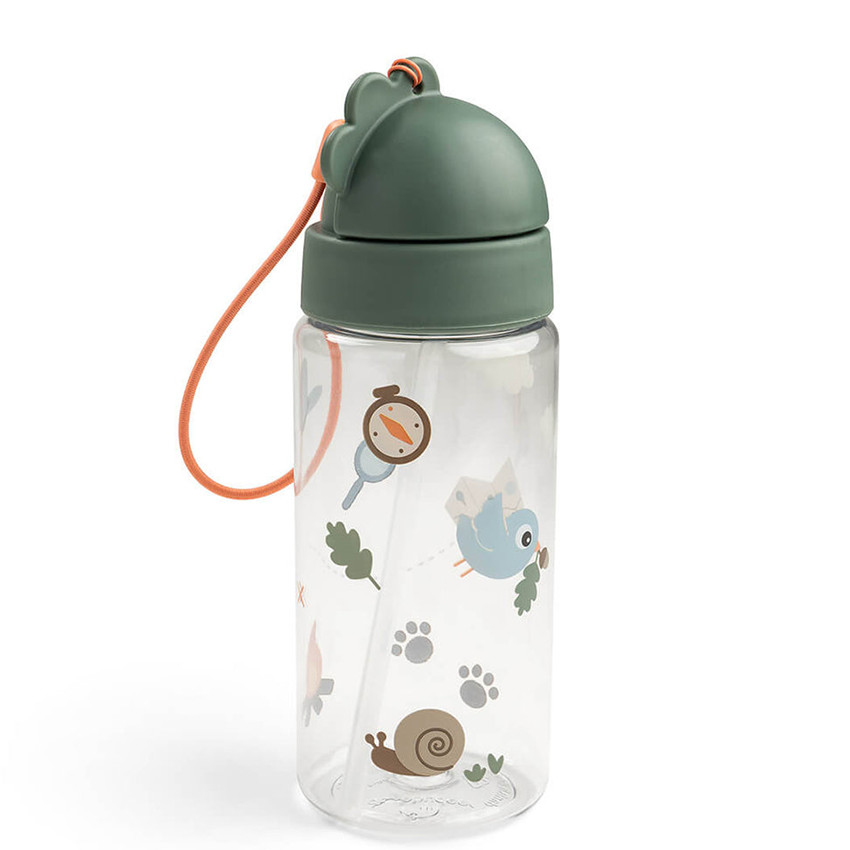 Gourde avec paille Tiny trails vert - 350ml 