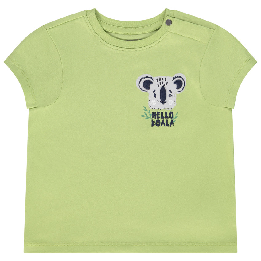 T-shirt manches courtes print et broderies koala pour bébé garçon 