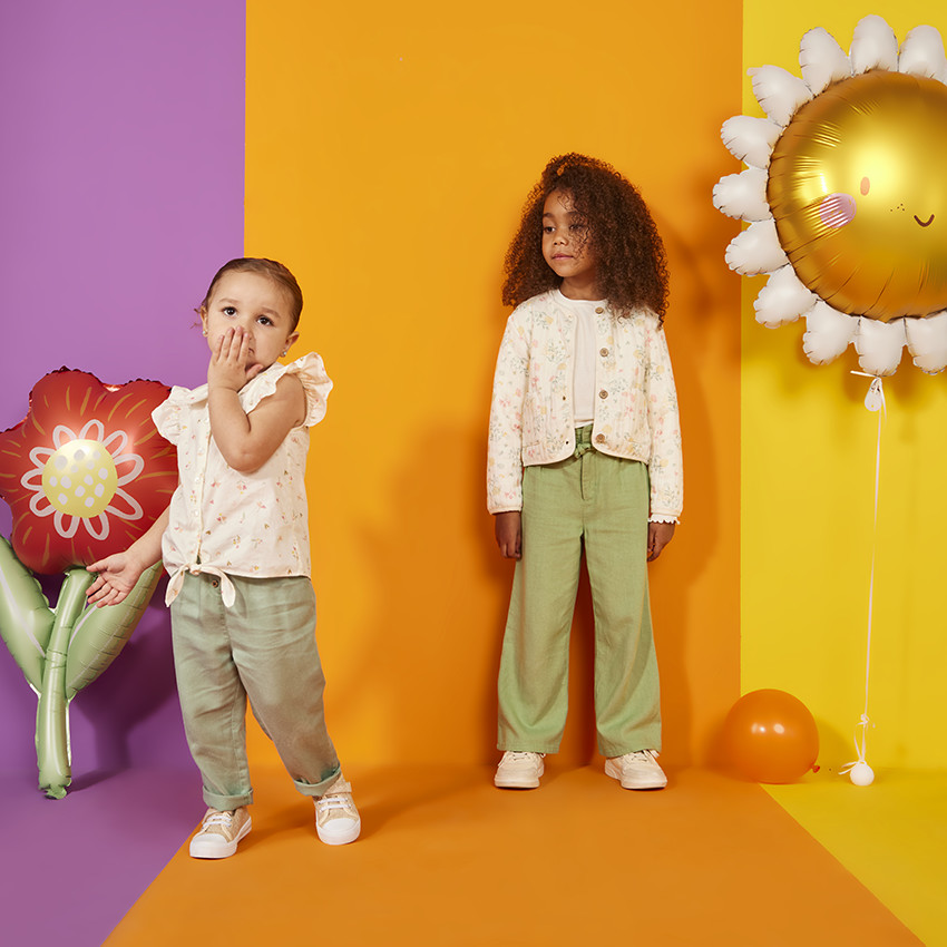 Veste matelassée imprimé floral pour fille 