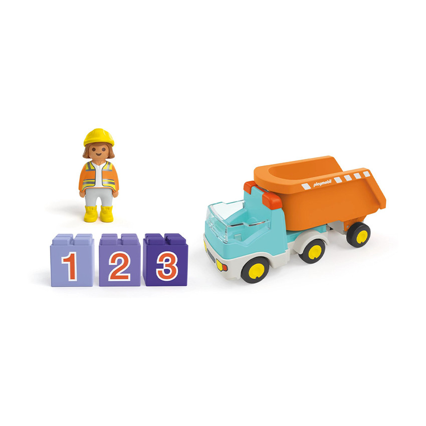 Figurine avec camion benne