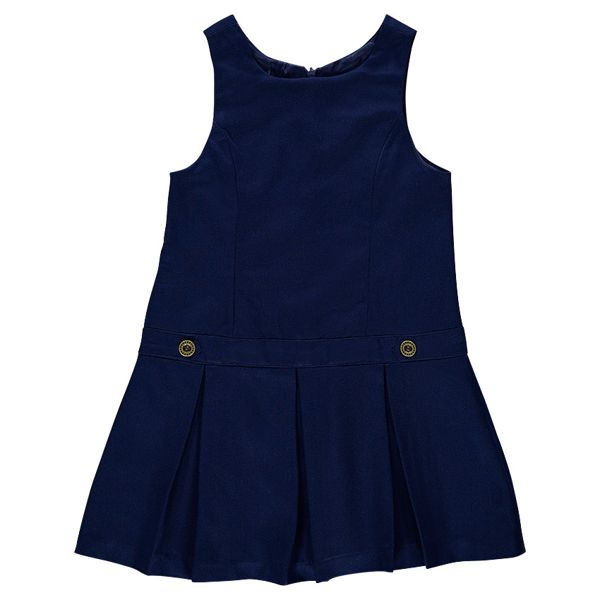 Robe sans manches unie avec jeu de plis 