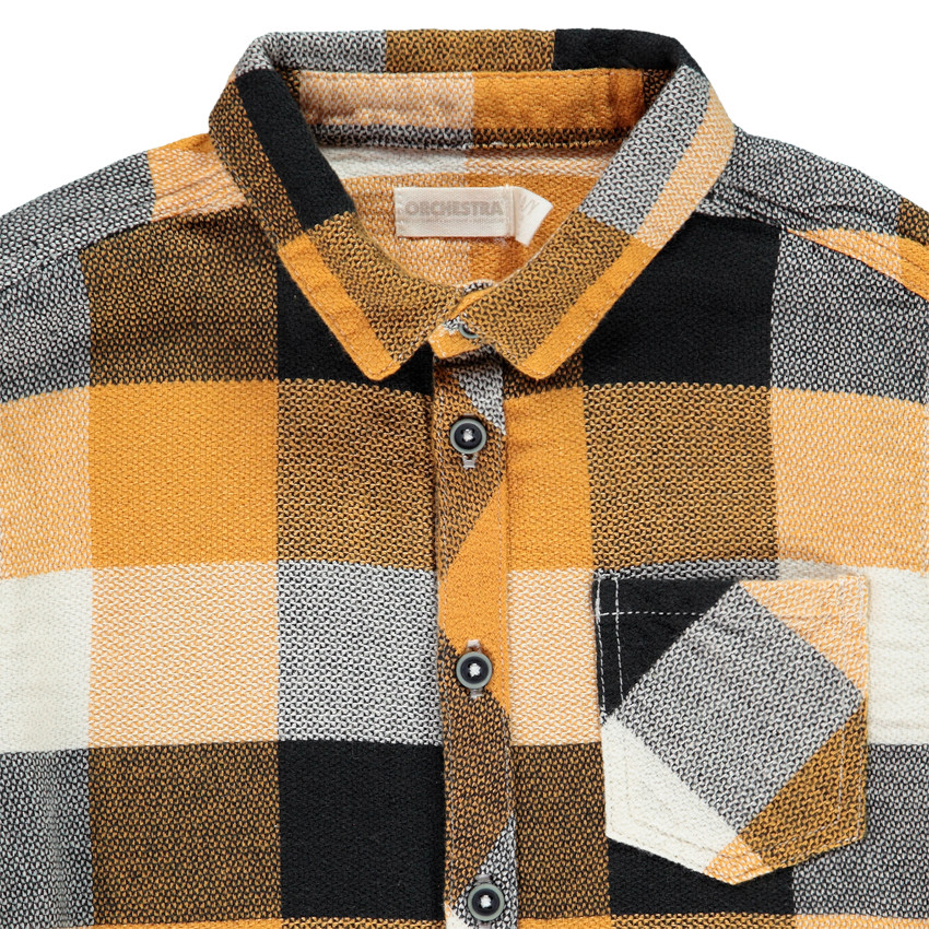 Chemise manches longues à carreaux pour enfant garçon 