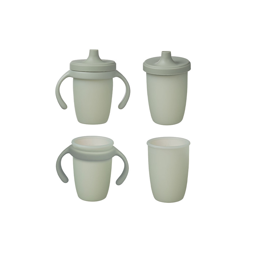 Tasse évolutive en silicone avec anses amovibles  