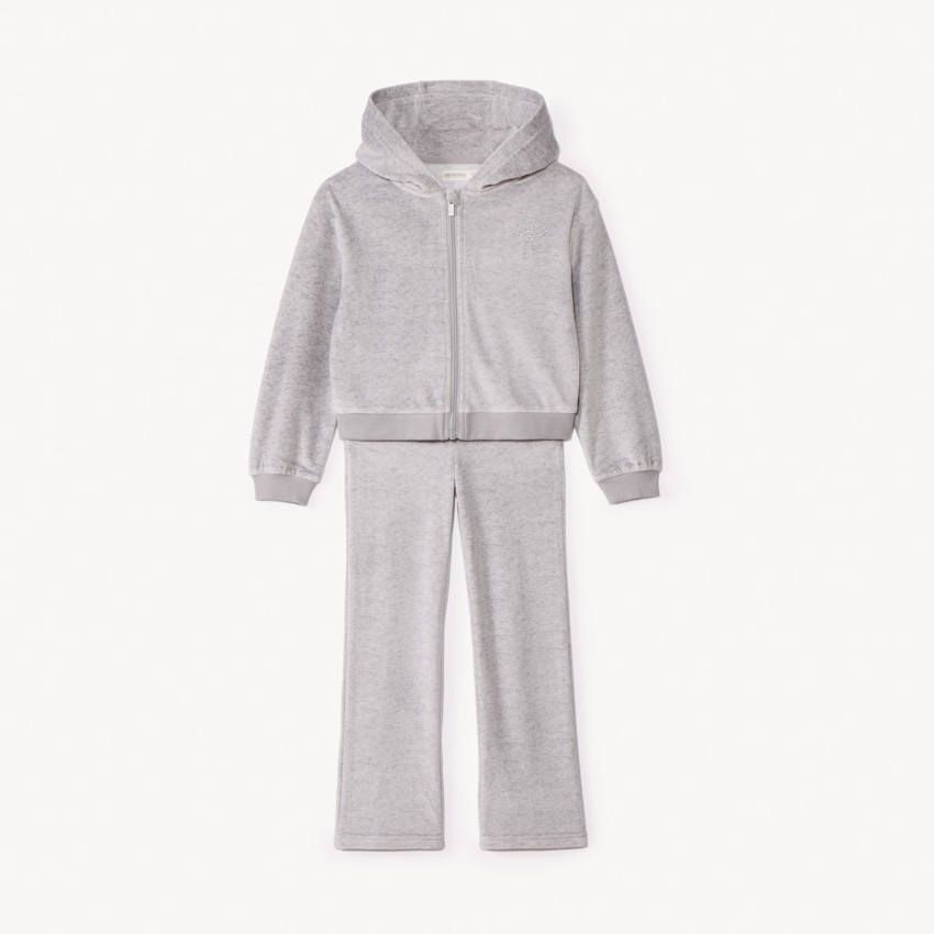 Ensemble gilet à capuche + jogging uni pour fille  