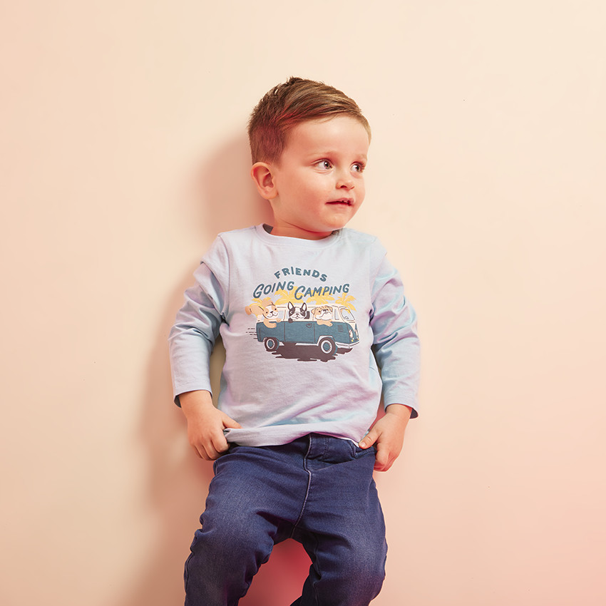 T-shirt manches longues print fantaisie pour bébé garçon 