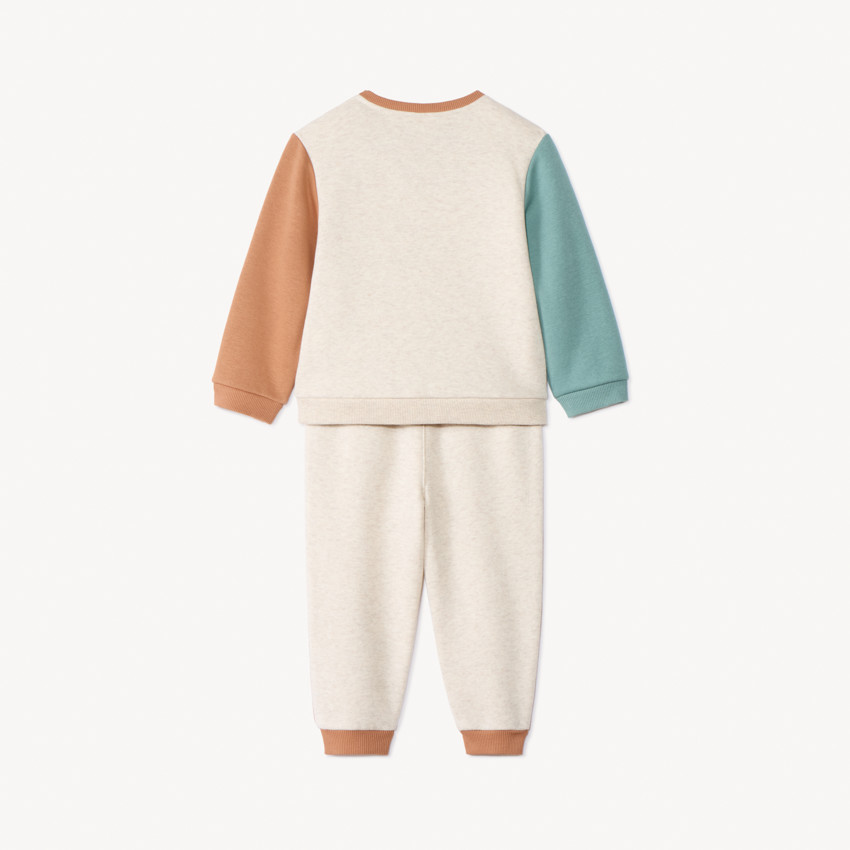 Ensemble jogging effet color block motif renard pour bébé garçon 