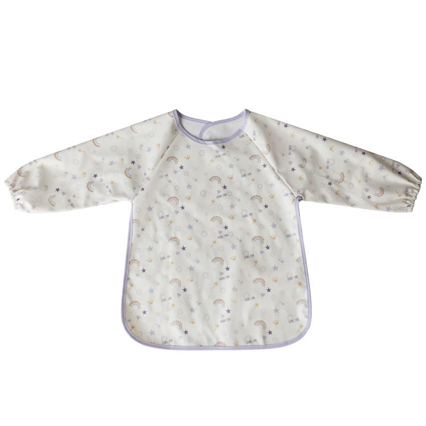 Bavoir tablier imperméable imprimé arcs-en-ciel 