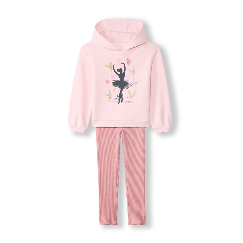 Ensemble jogging motif danseuse pour fille