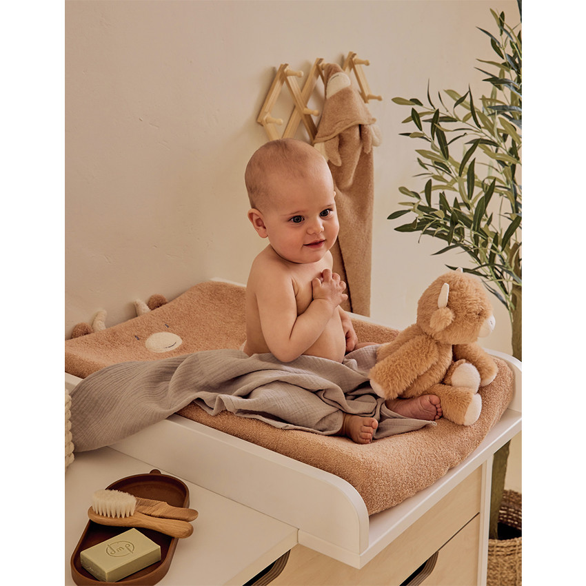 Matelas à langer avec housse éponge Beige 