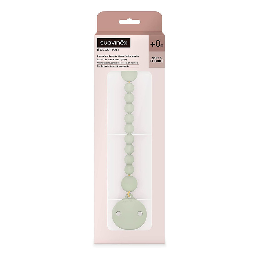 Attache-sucette Colour Essence en silicone Vert 
