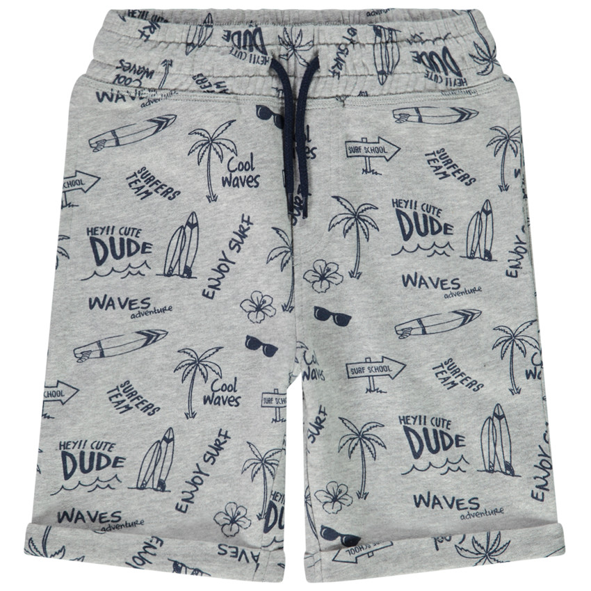 Bermuda en molleton imprimé pour garçon