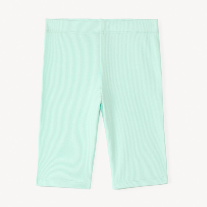 Caleçon cycliste uni en maille côtelée pour fille