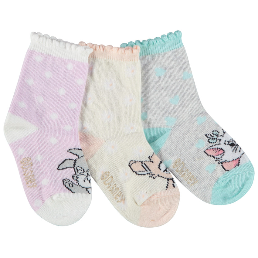 Lot de 3 paires de chaussettes print personnages Disney pour bébé fille 