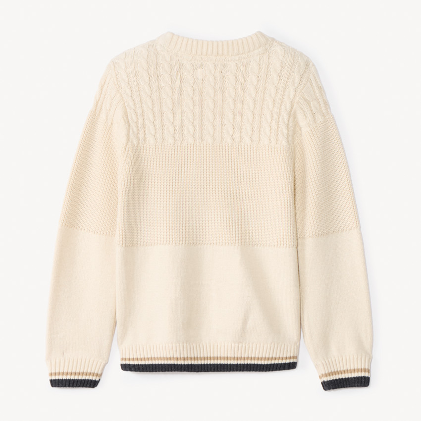 Pull en tricot fantaisie uni pour garçon 