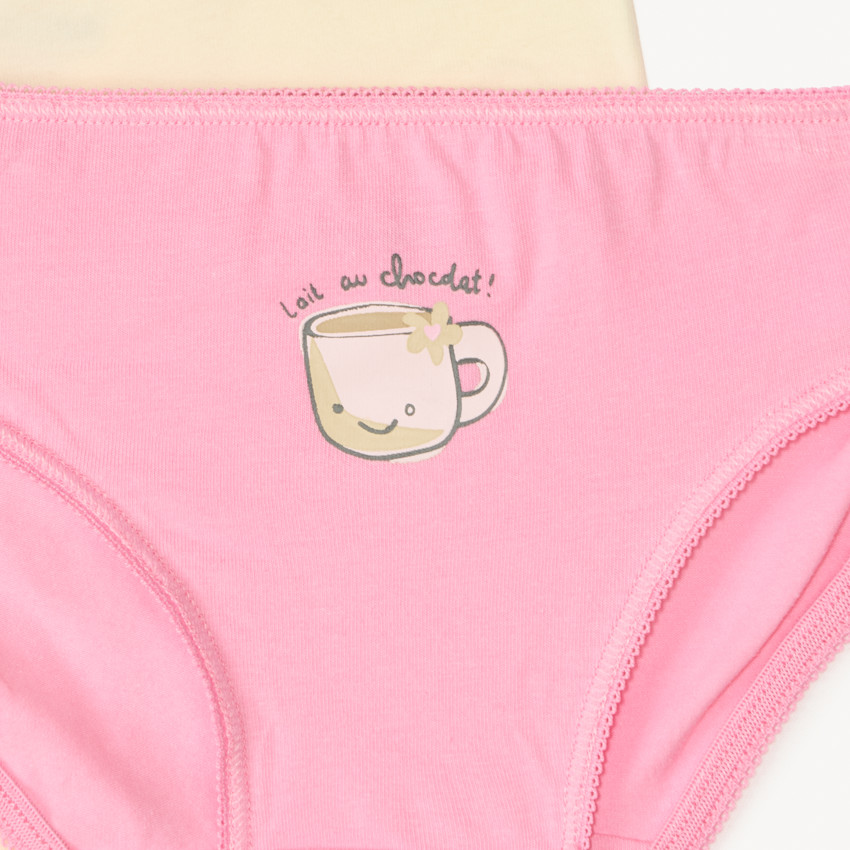 Lot de 7 culottes motifs kawaii pour fille 