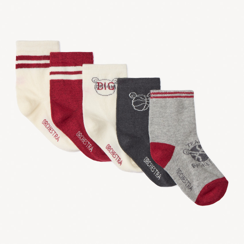 Lot de 5 paires de chaussettes fantaisie pour bébé garçon 