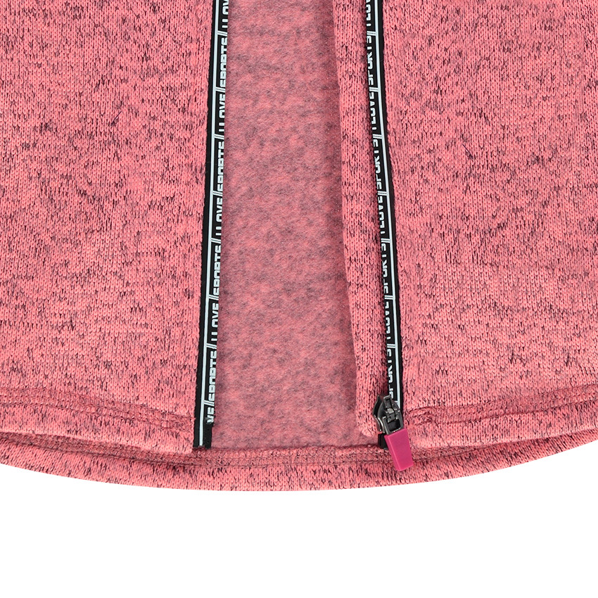 Gilet en molleton aspect neps avec capuche amovible et print 