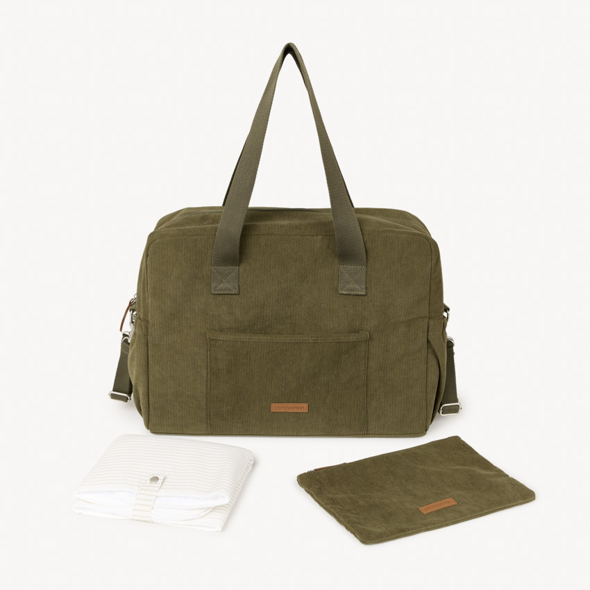 Sac à langer avec poches et bandoulière réglable amovible 
