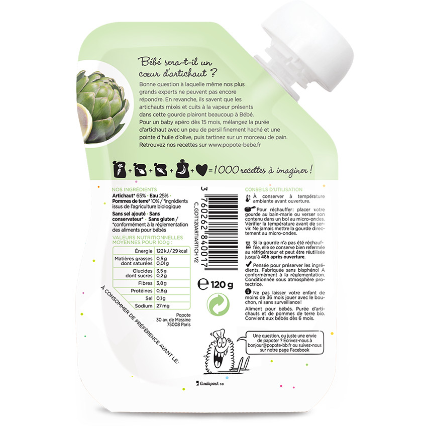 Gourde aux artichauts bio - 120g 