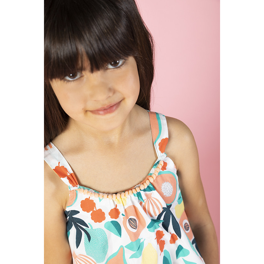 Combishort imprimée fruits pour fille 