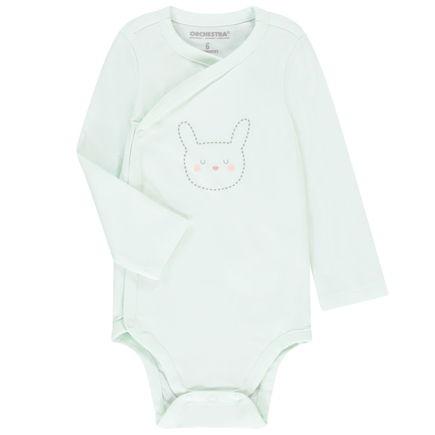 Lot de 5 bodies manches longues imprimé lapin 