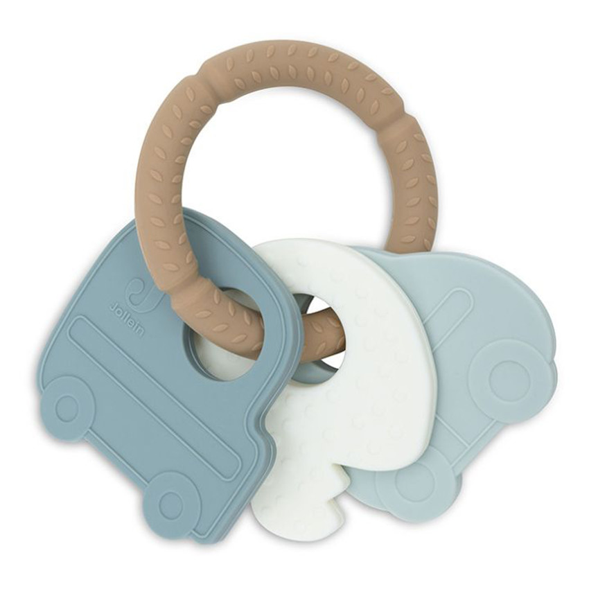 Anneau de dentition porte-clé On The Go Bleu 