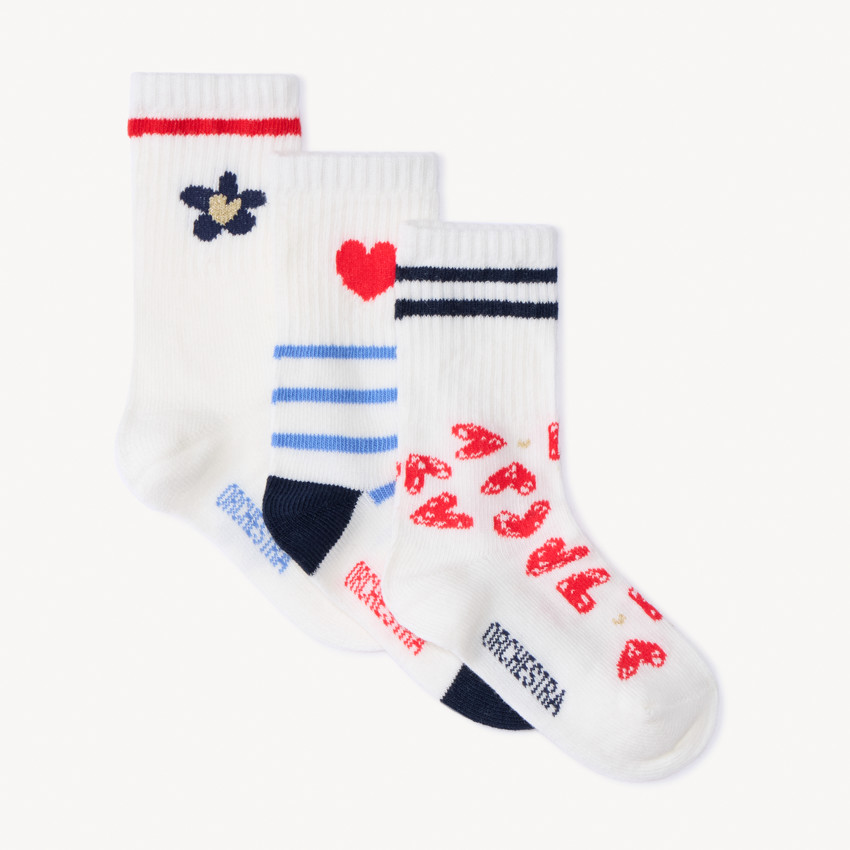 Lot de 7 paires de chaussettes semi-hautes pour bébé fille