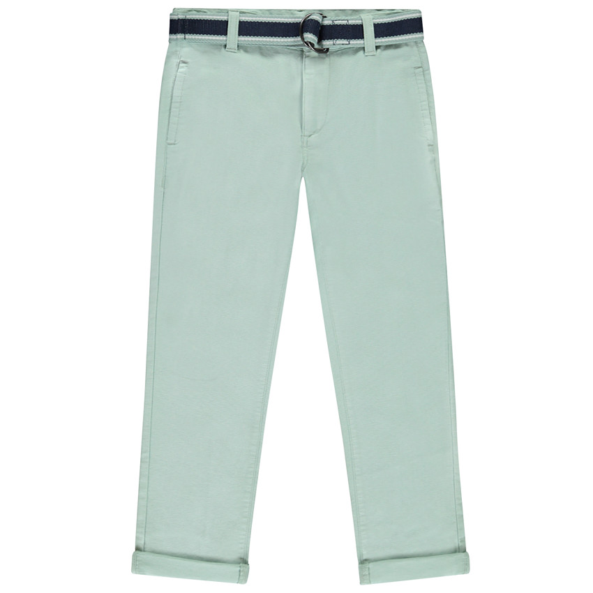 Pantalon chino avec ceinture bicolore pour garçon